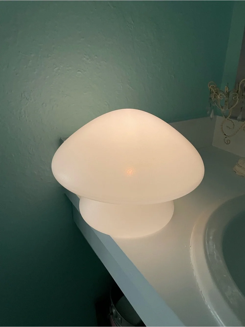 IKEA White discontinued mushroom light battery operated